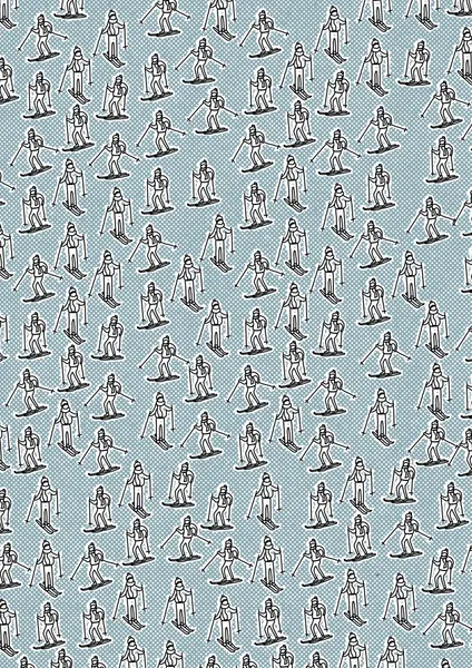Retro Skiing Pattern by Nicholas