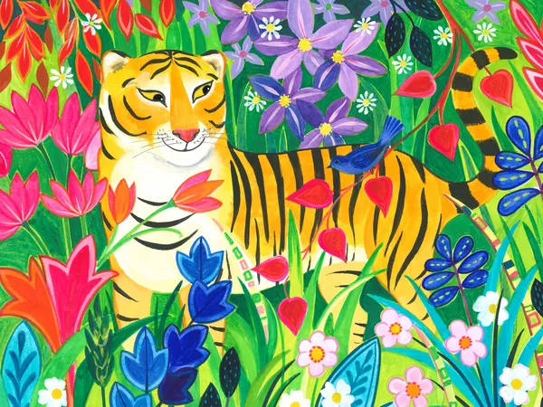 Tropical Animals Tiger by Isabelle Brent