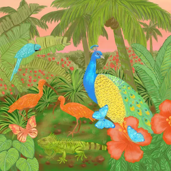 Vibrant Jungle Animals by Aliya Putrus