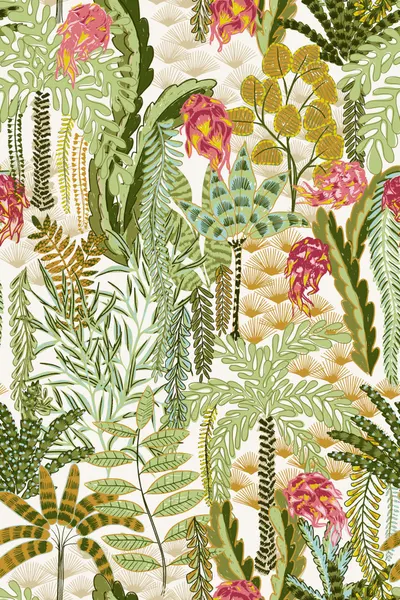 Lush Tropical Foliage by Annick