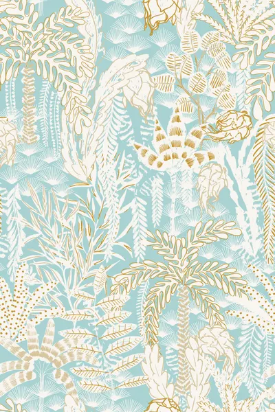 Lush Tropical Botanical Pattern by Annick