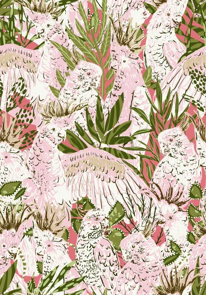 Tropical Cockatoo Pattern by Annick
