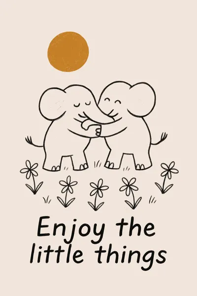 Elephant Embrace by Treechild
