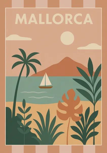 Mallorca Tropical Beach Scene by Katarzyna Gąsiorowska