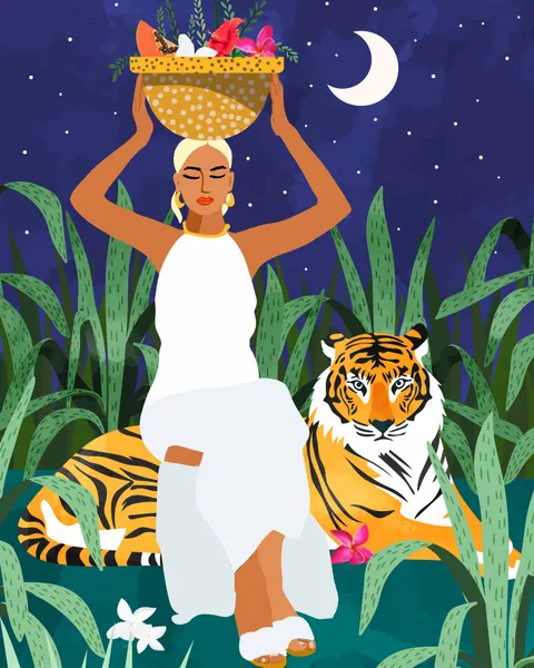 Jungle Night Goddess by Uma Gokhale