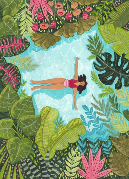 Floating in Tropical Sea by Caroline Bonne Müller
