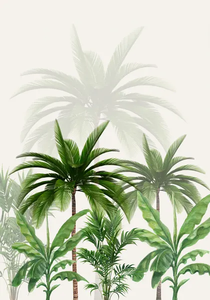 Lush Tropical Palms by Elizabeth C