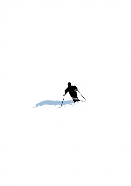 Downhill Skier Action by Nicholas
