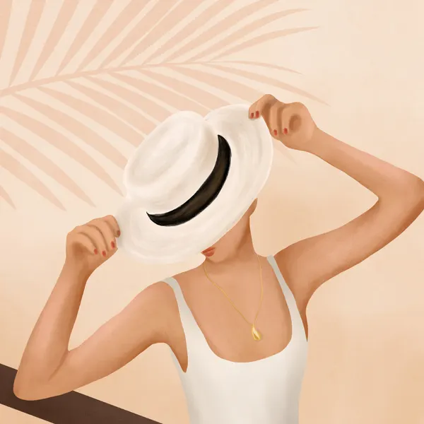 Woman In Summer Hat by City Art