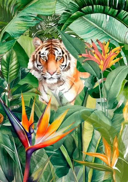 Tropical Tiger Hideaway by Elizabeth C