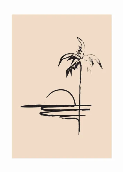 Palm Sunset Horizon by City Art