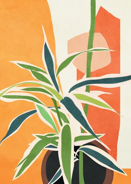 Warm Botanical Abstract by City Art