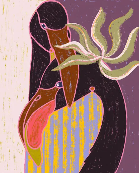 Flamingo Harp Duet by Uma Gokhale