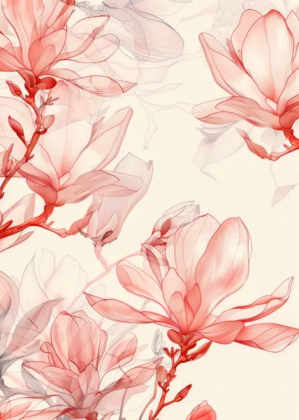 Ethereal Pink Magnolias by Justyna Jaszke