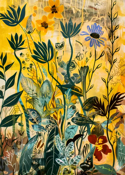Vibrant Garden Flowers by Justyna Jaszke