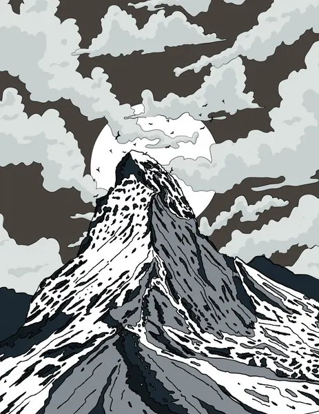 Matterhorn Moonlit Night by Nicholas