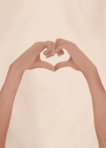 Love Heart Hands by City Art