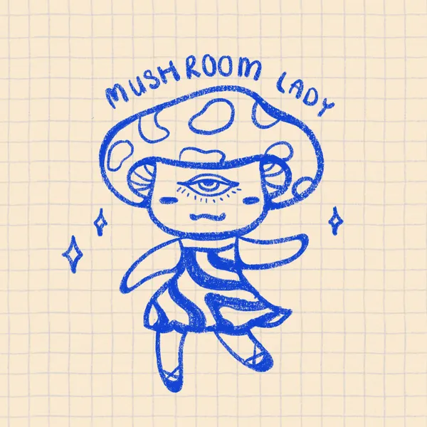 Mushroom Lady Doodle by Zove Ahhh