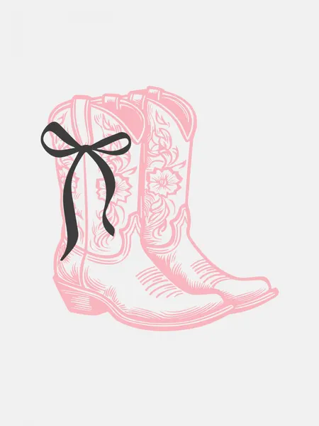 Pink Cowboy Boots Bow by Jolly and Dash
