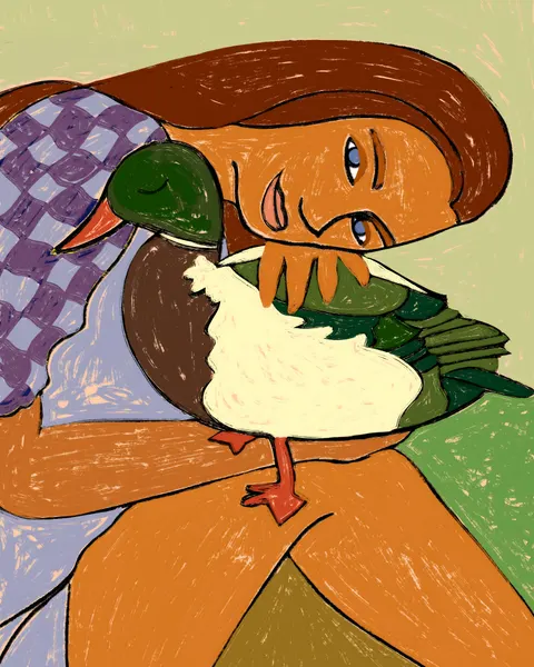 A Gentle Duck Embrace by Uma Gokhale