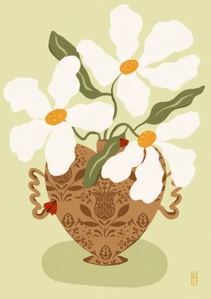 Whimsical Floral Heart by Dirkie Nell