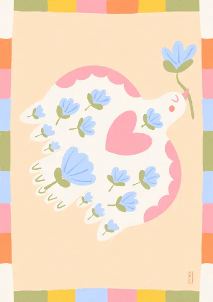 Flowering Peace Dove by Dirkie Nell