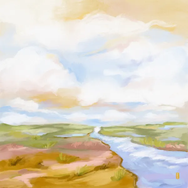 Pastel River Sky by Dirkie Nell