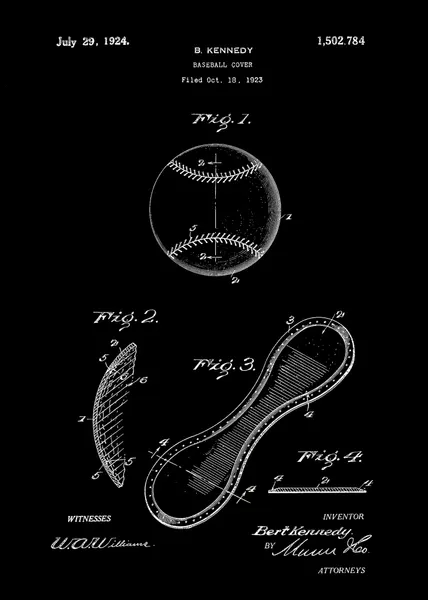 Vintage Baseball Patent by Andreas Magnusson