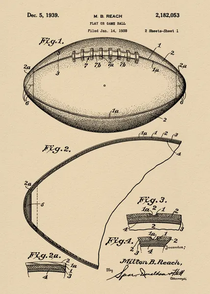 Vintage Football Patent by Andreas Magnusson