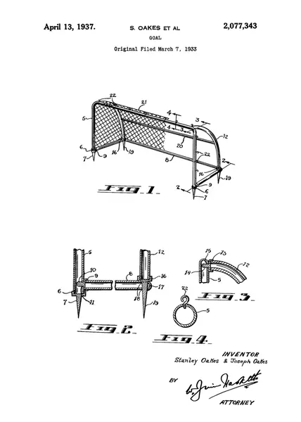Vintage Soccer Goal Patent by Andreas Magnusson
