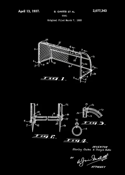 Vintage Soccer Goal Patent by Andreas Magnusson