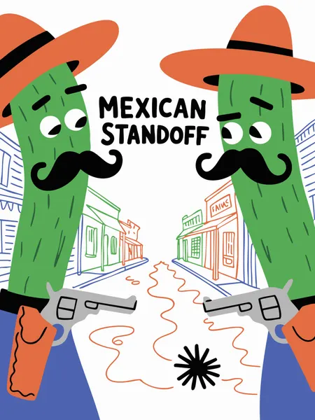 Funny Cactus Standoff by Andreas Magnusson