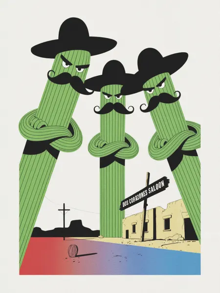 Western Cactus Outlaws by Andreas Magnusson
