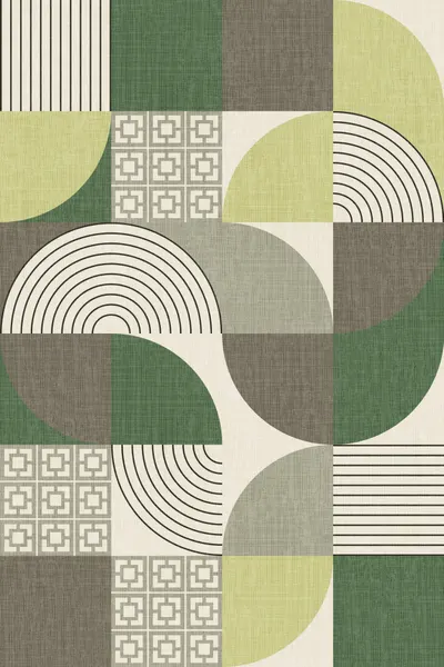 Mid Century Green Geometry by Alexandra Weise