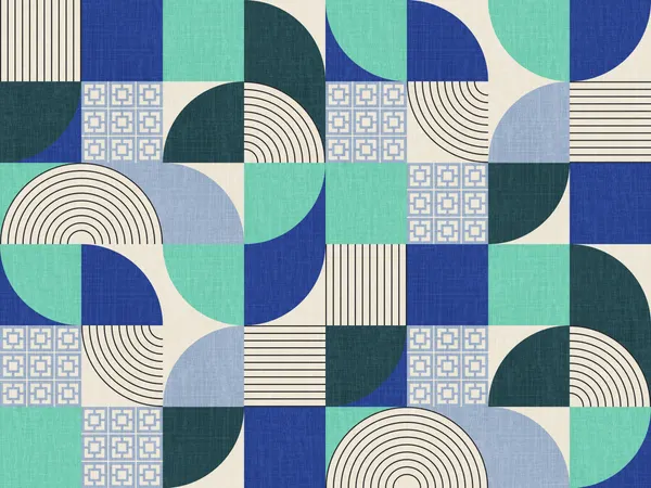 Abstract Blue Geometry by Alexandra Weise