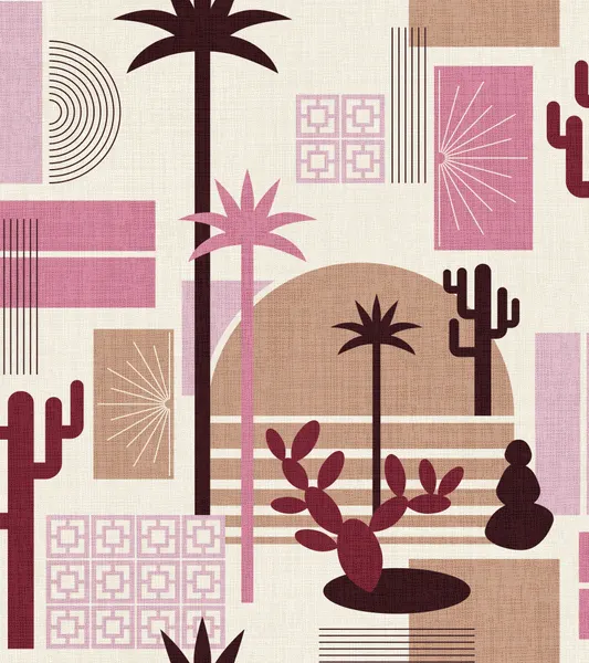 Midcentury Pink Desert by Alexandra Weise