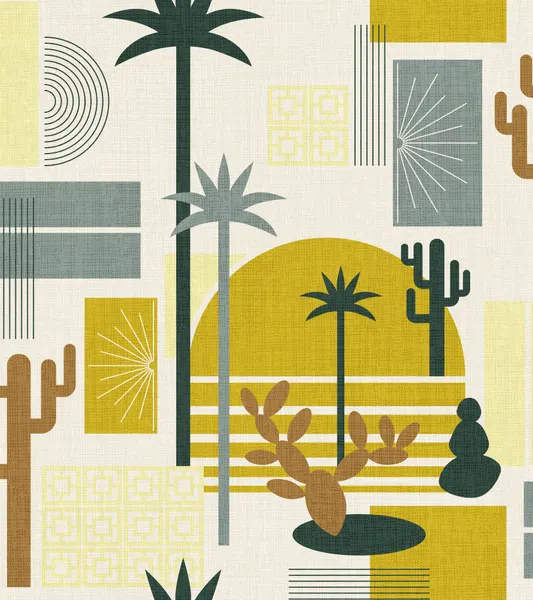 Mid Century Desert Landscape by Alexandra Weise