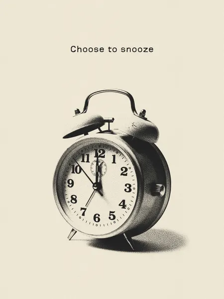Choose to Snooze Clock by Andreas Magnusson