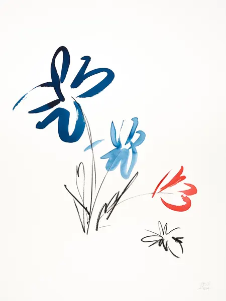 Abstract Brushstroke Flowers by Mette Rix