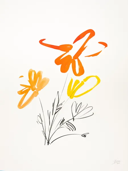 Cheerful Orange Blooms by Mette Rix