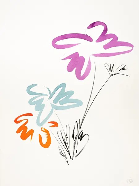 Colorful Abstract Blooms by Mette Rix
