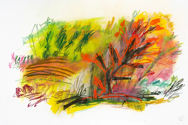Vibrant Autumn Landscape by Mette Rix