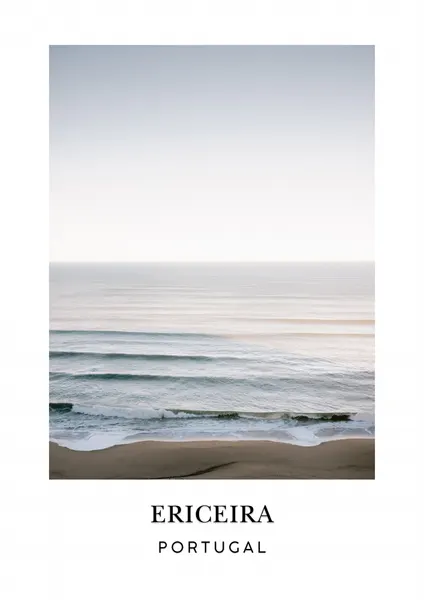 Ericeira waves Travel Poster by Raisa Zwart