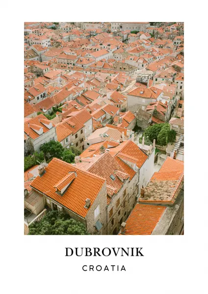 Roofs of Dubrovnik Travel Poster by Raisa Zwart