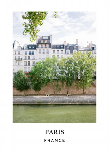 Seine Paris France Travel poster by Raisa Zwart