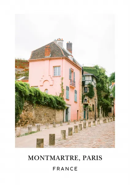 Montmartre Paris Travel Poster by Raisa Zwart