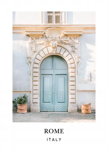 Rome Italy Travel Poster by Raisa Zwart