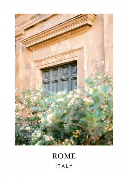 Trastevere Rome Travel poster by Raisa Zwart