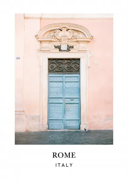 Trastevere Rome Travel poster by Raisa Zwart