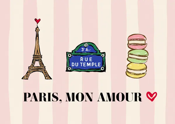Paris Mon Amour - Paris City Poster by Rio Soléy